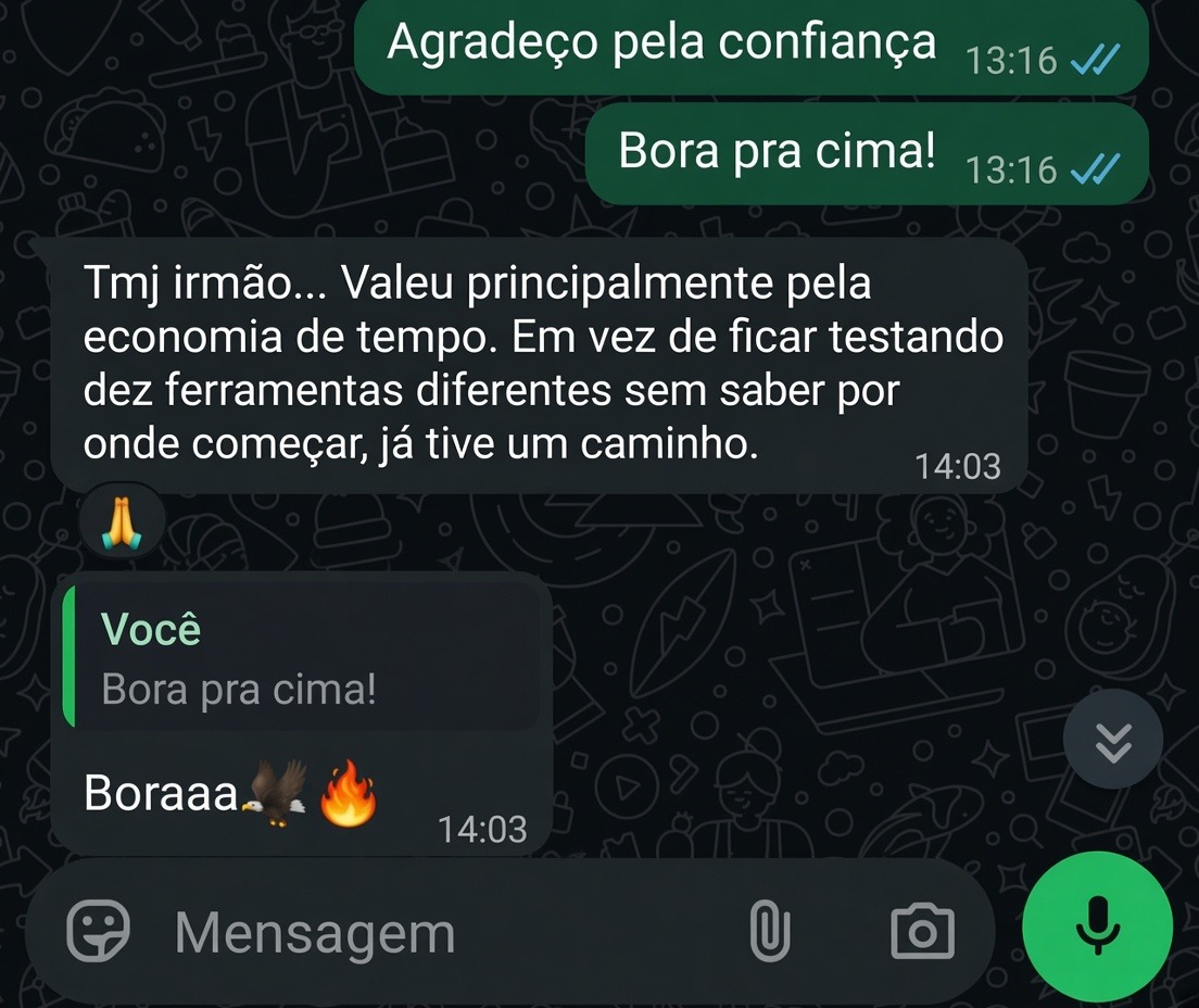 Relato de aluno em conversa, imagem 2 de 5